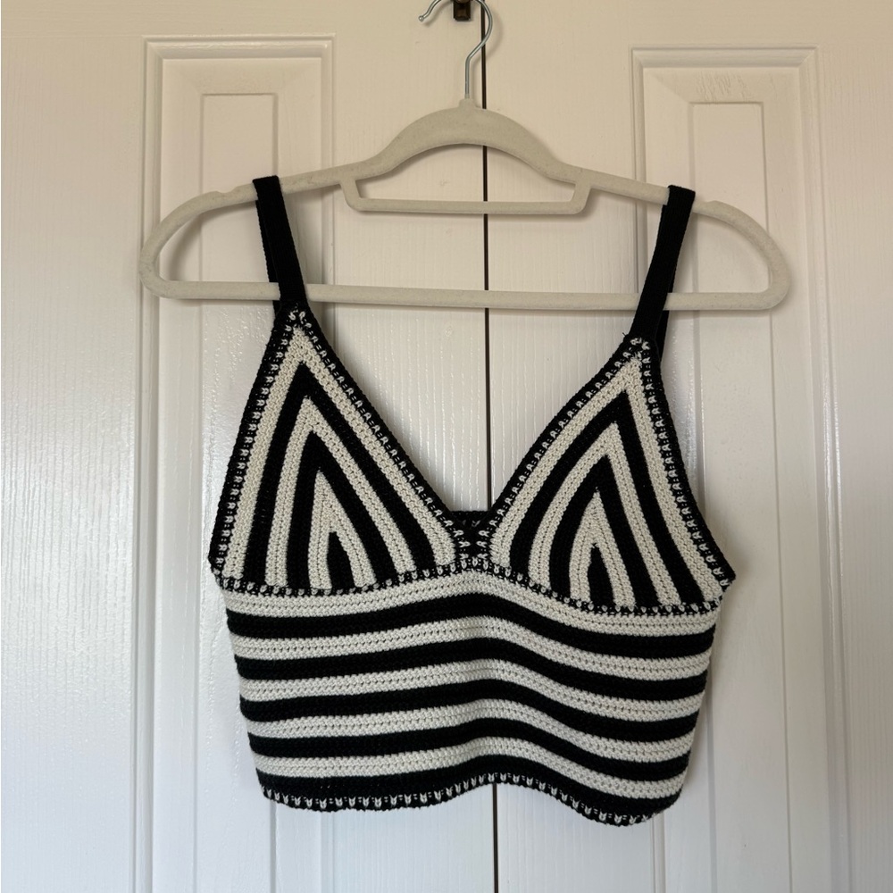 Stradivarius Monochrome Striped Knit Tank